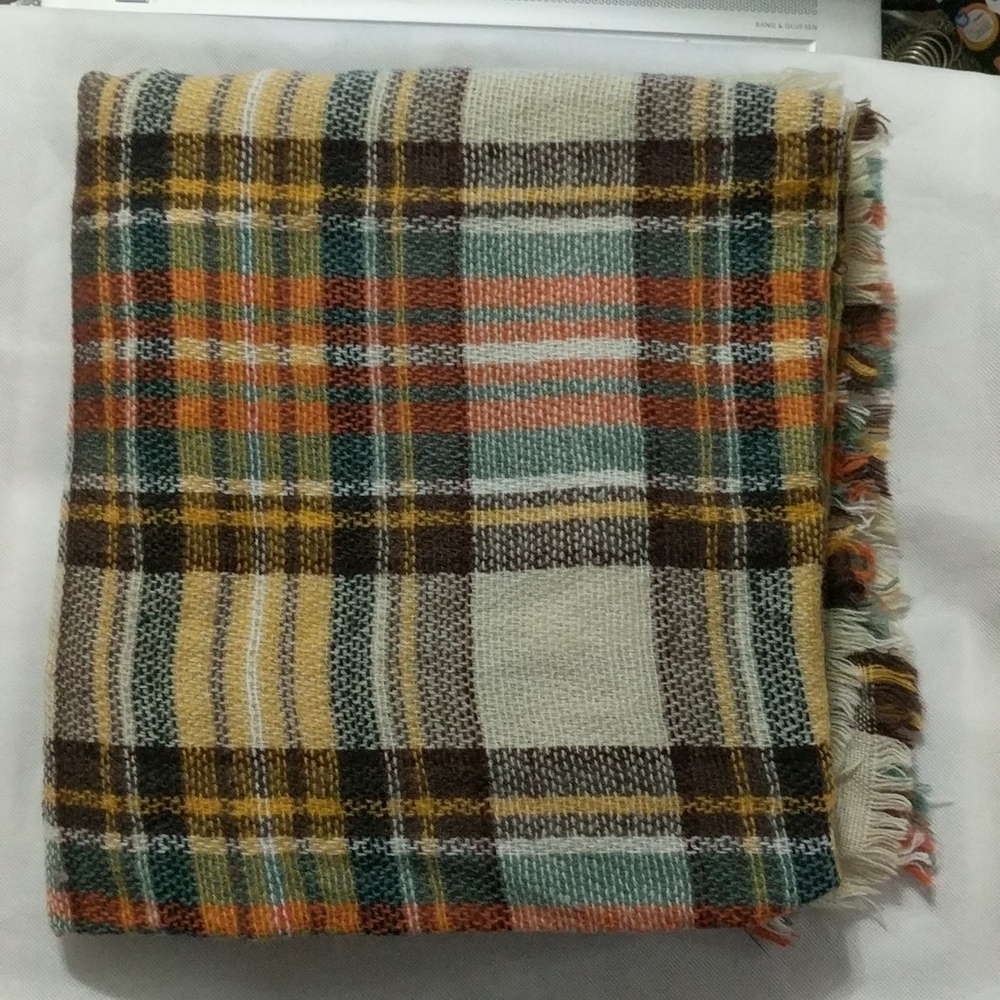 Quagga Multi Color Woven Blanket Scarf Wrap with Fringe